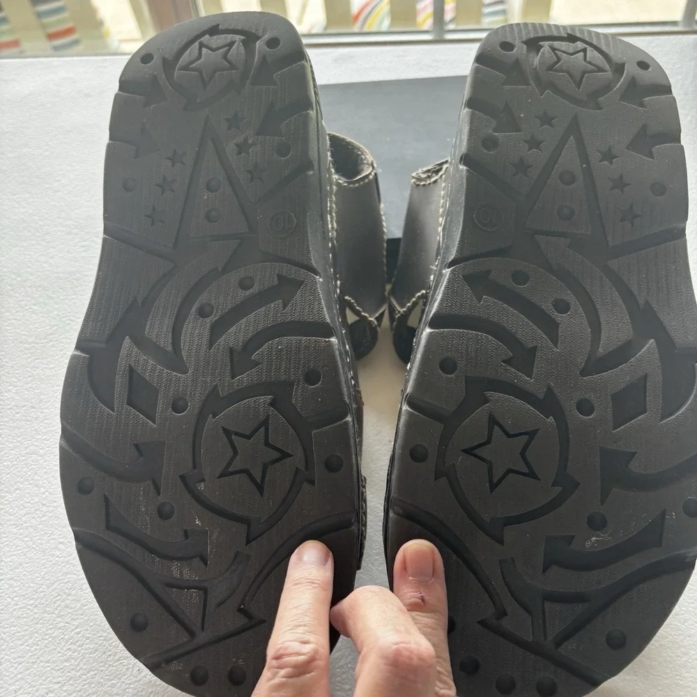 Vtg Y2K Faded Glory Hudson Sandals Mens 10 Chunky Fisherman Platform 90's Retro
